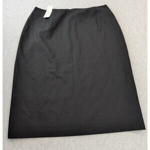 Brooks Brothers Womens Black Wool Pencil Skirt 8 Made in Italy NEW Career Office